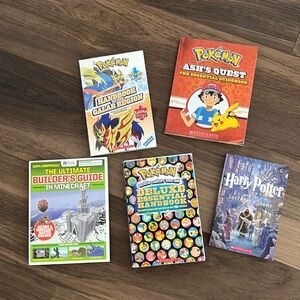 Games and Harry Potterter book bundle with Pokémon and Minecraft